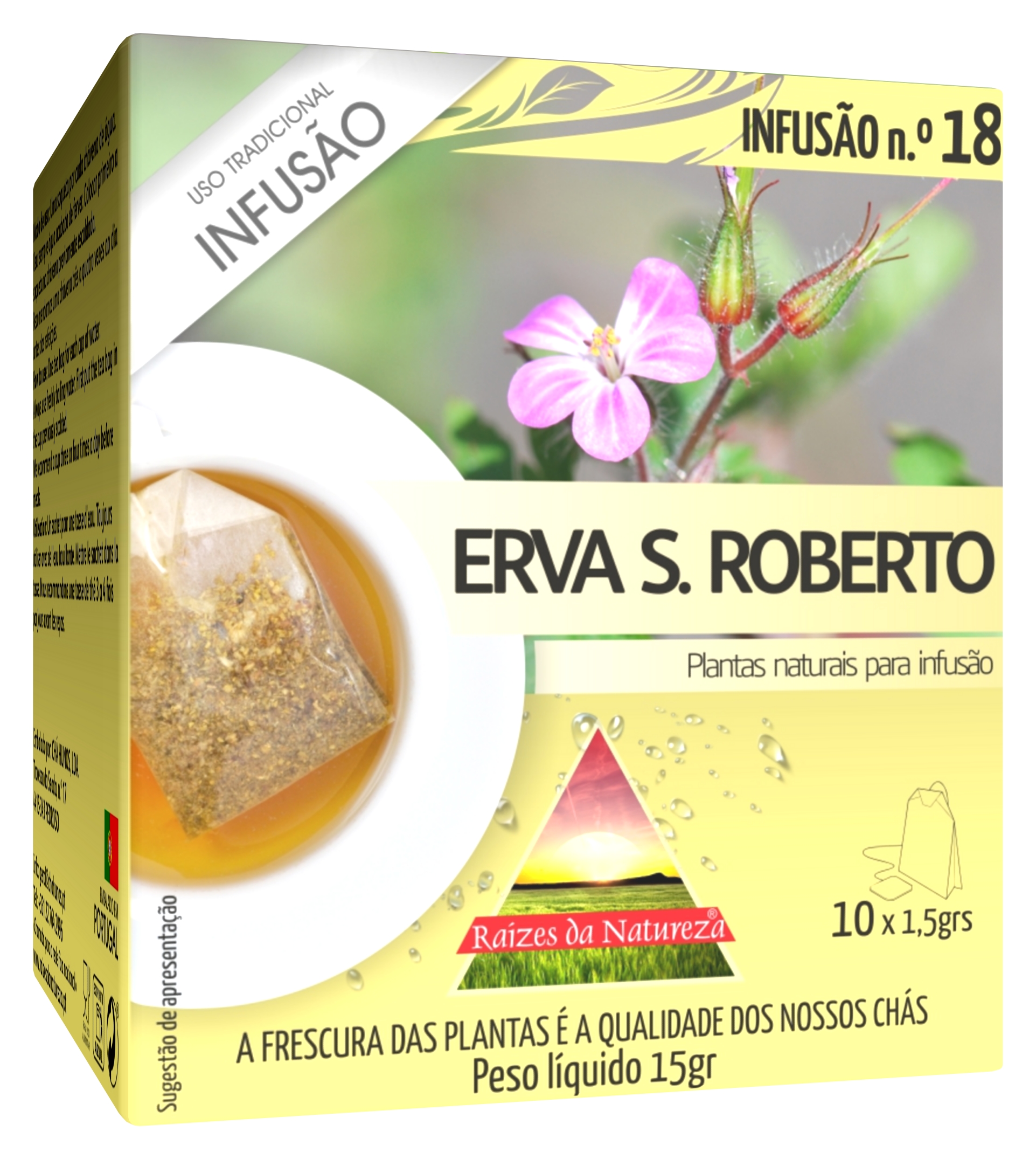18 erva são roberto Infusão Erva S. Roberto Raizes da Natureza - 10 saquetas x 1,5g - Image 1