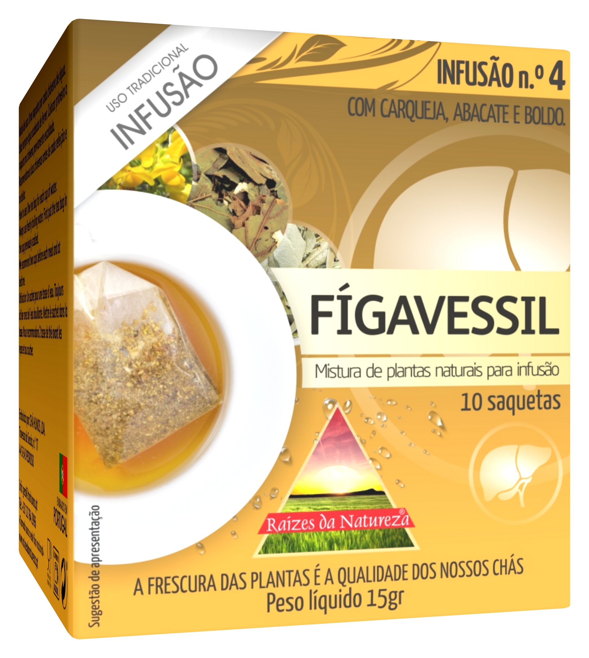 4 figavessil infusão Infusão Figavessil Raizes da Natureza - 10 saquetas x 1,5g - Image 1