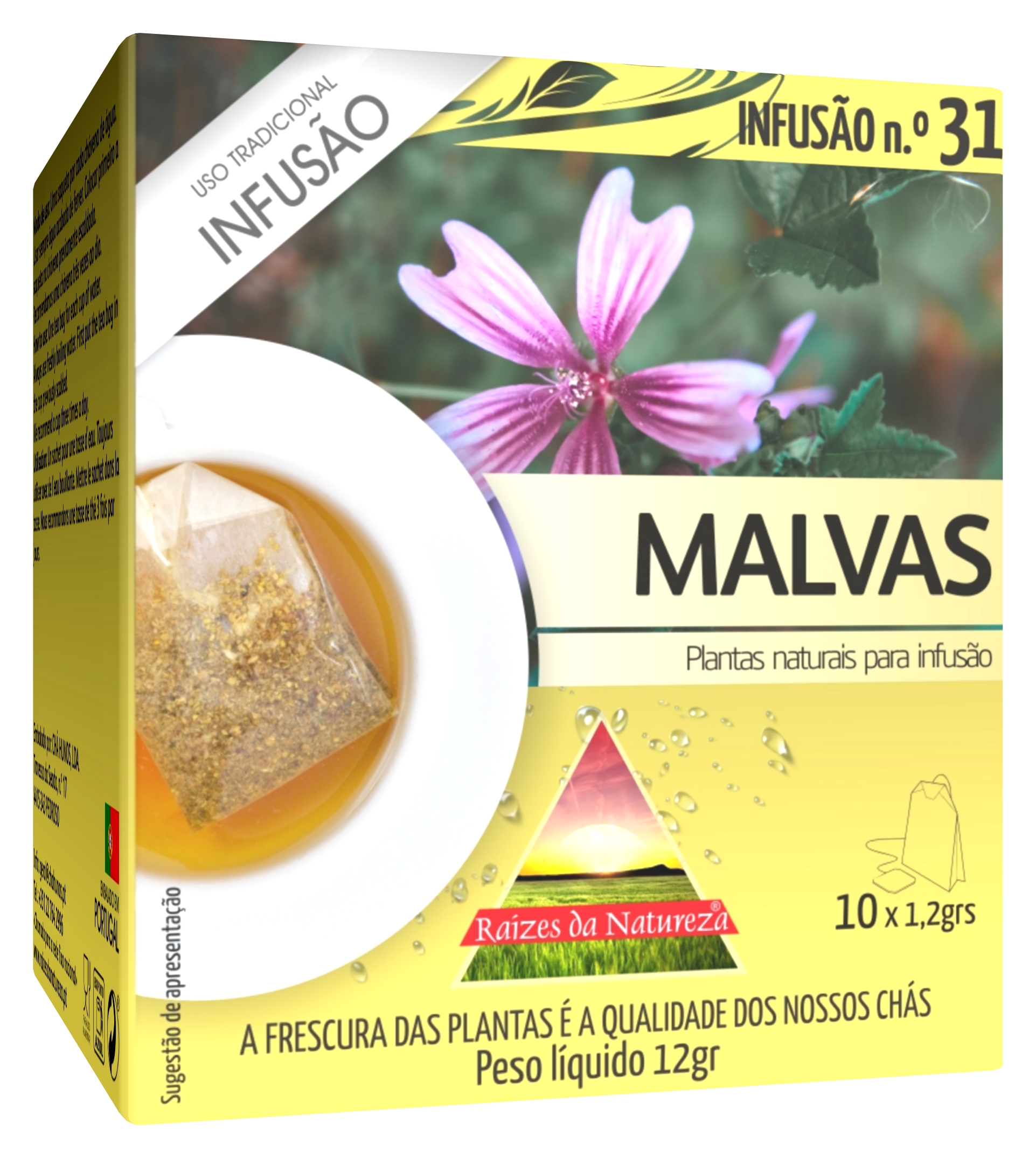 31 malvas infusão RDN Infusão Malvas Raízes da Natureza - 10 saquetas x 1,5g - Image 1