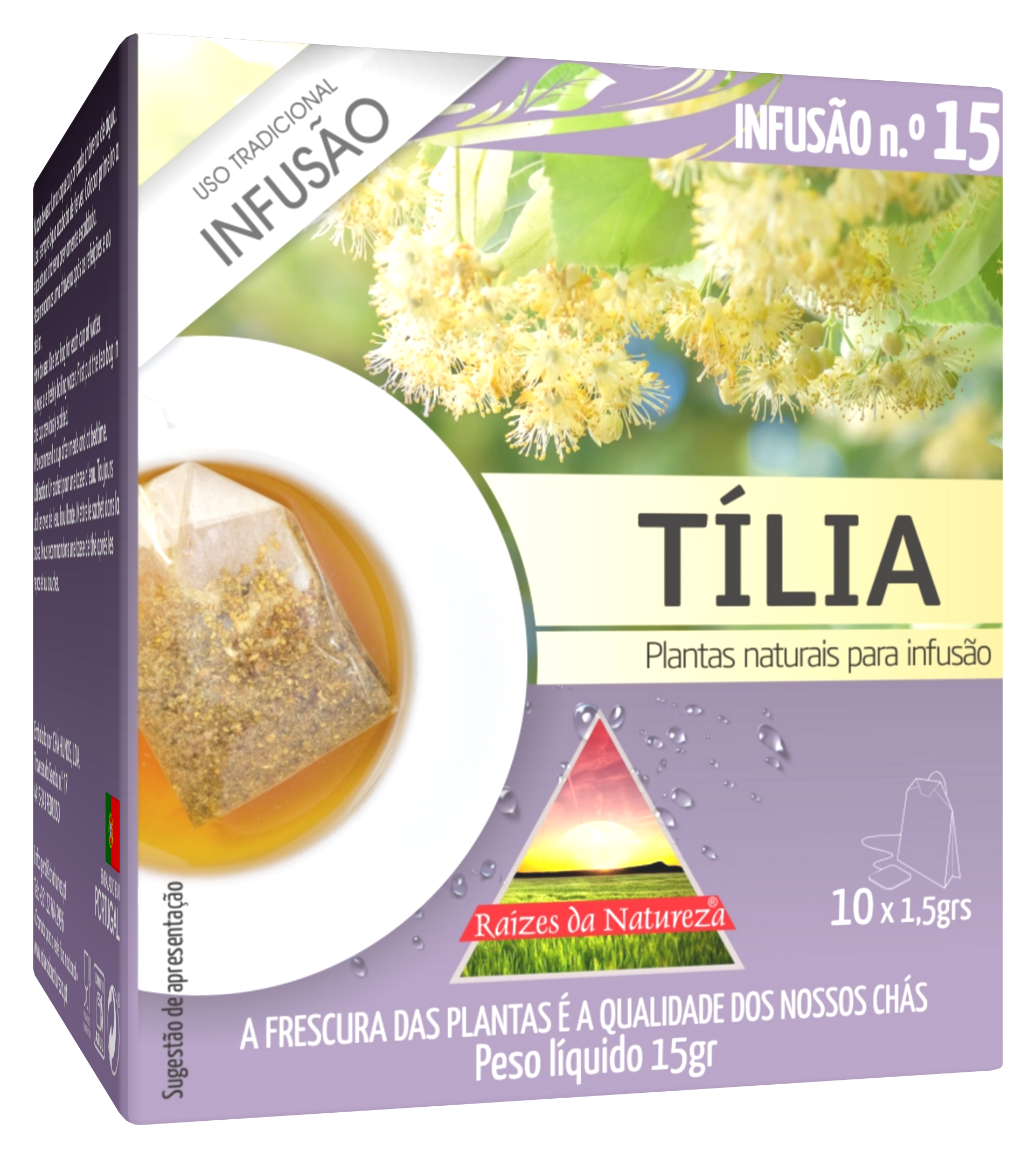 TÍLIA Infusão Tilia Raizes da Natureza - 10 saquetas x 1,5g - Image 1