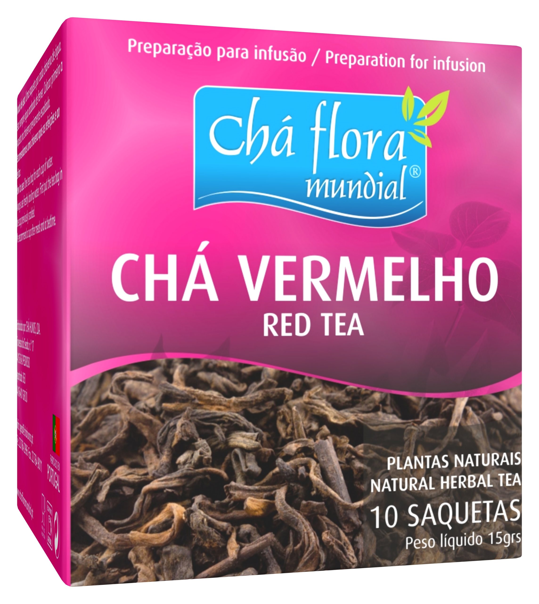 CHÁ VERMELHO - CHÁ FLORA MUNDIAL Infusão Chá Vermelho Chá Flora Mundial - 10 saquetas x 1,5g - Image 1