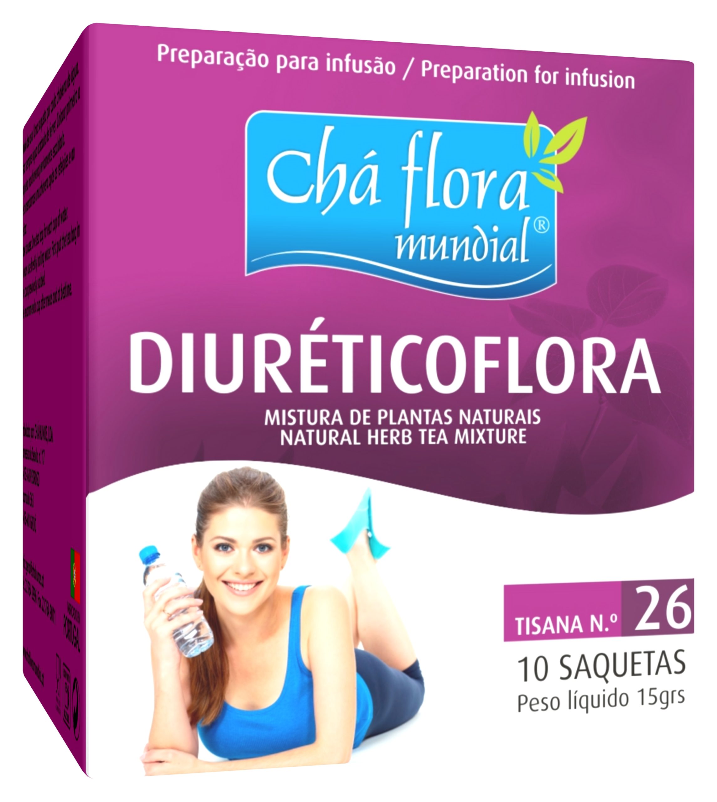 DIURÉTICO - CHÁ FLORA MUNDIAL Infusão DiuréticoFlora Chá Flora Mundial - 10 saquetas x 1,5g - Image 1