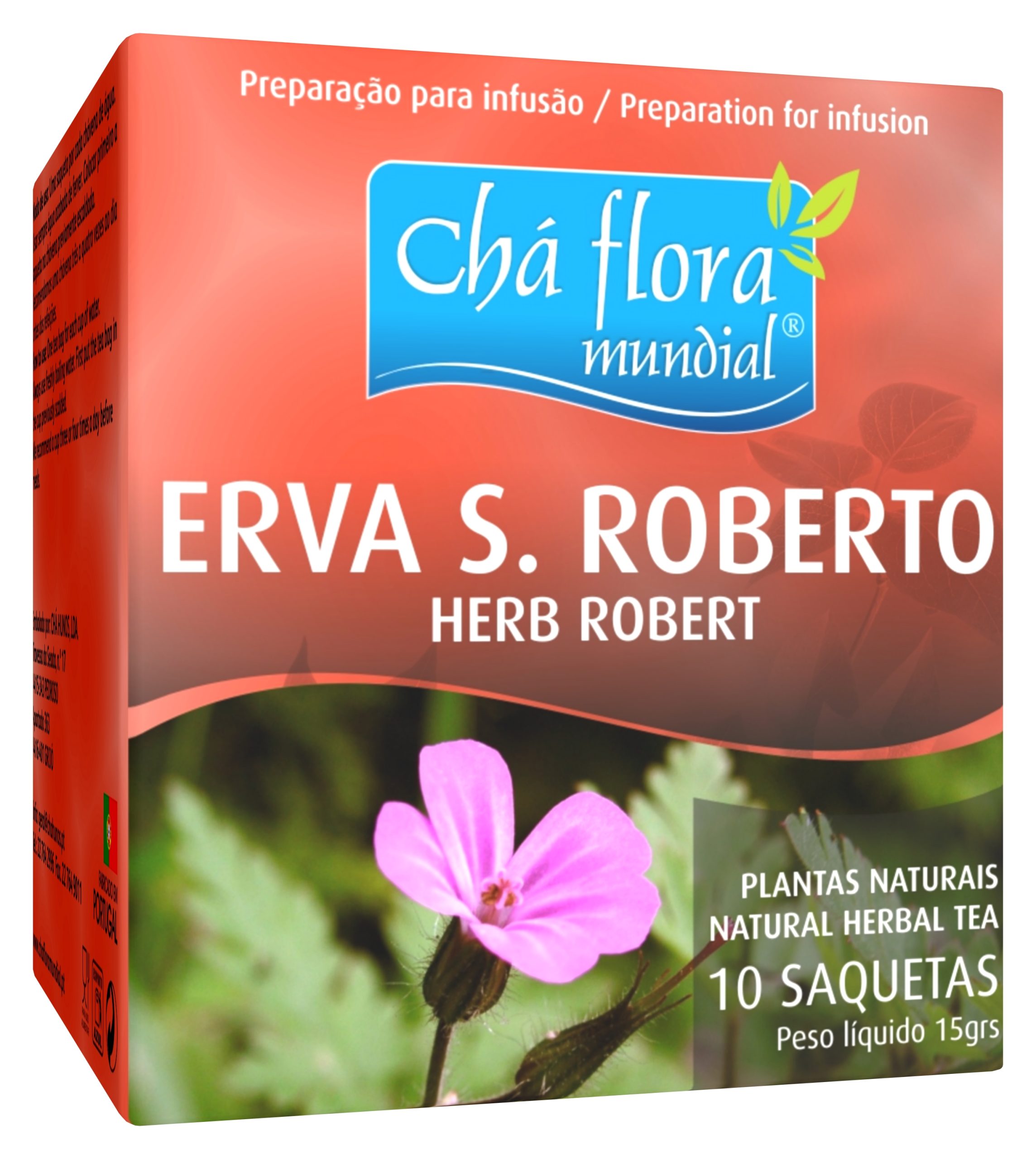 ERVA SÃO ROBERTO - CHÁ FLORA MUNDIAL Infusão Erva S. Roberto Chá Flora Mundial - 10 saquetas x 1,5g - Image 1