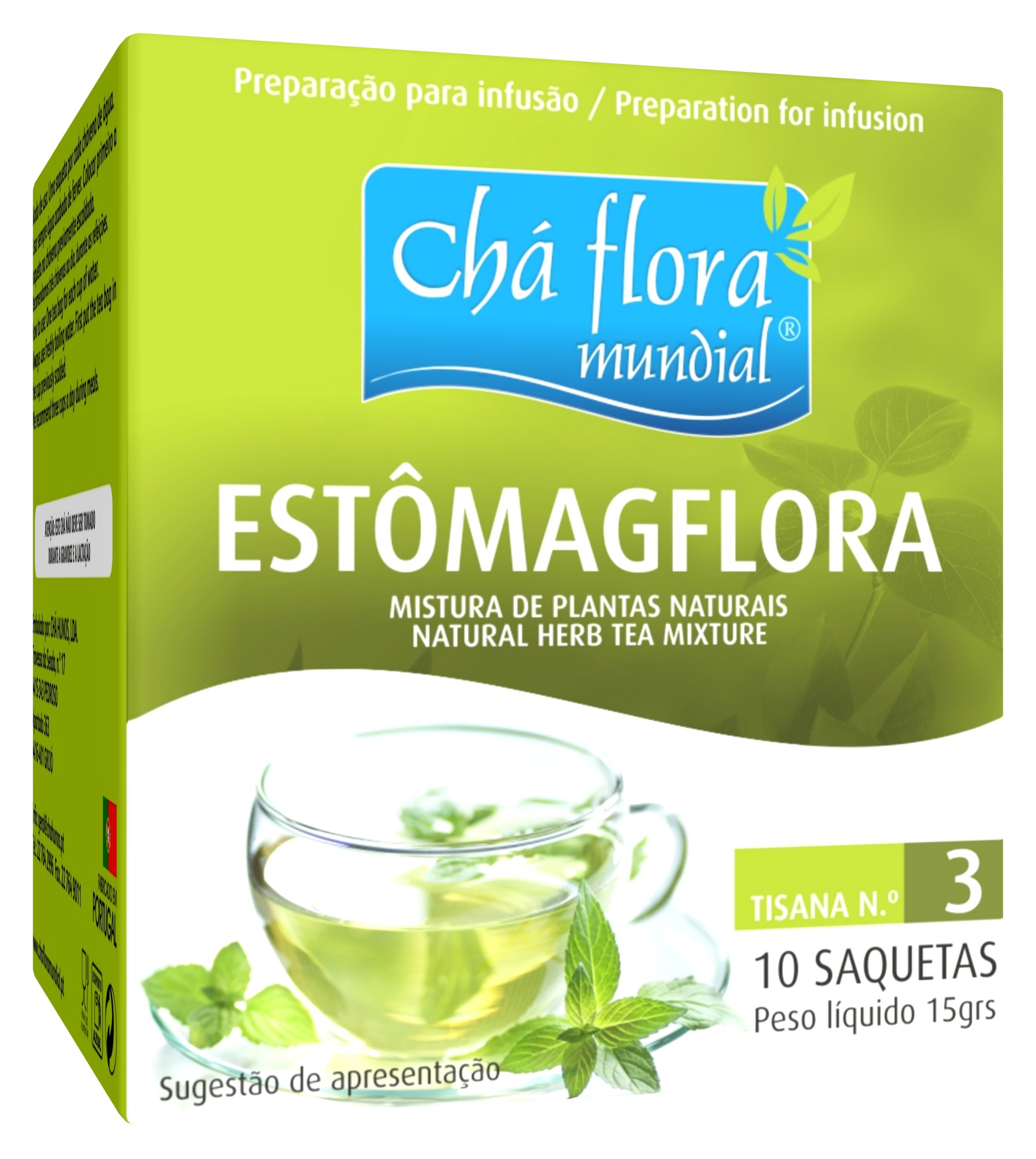 ESTÔMAGFLORA - CHÁ FLORA MUNDIAL Infusão EstomagFlora Chá Flora Mundial - 10 saquetas x 1,5g - Image 1
