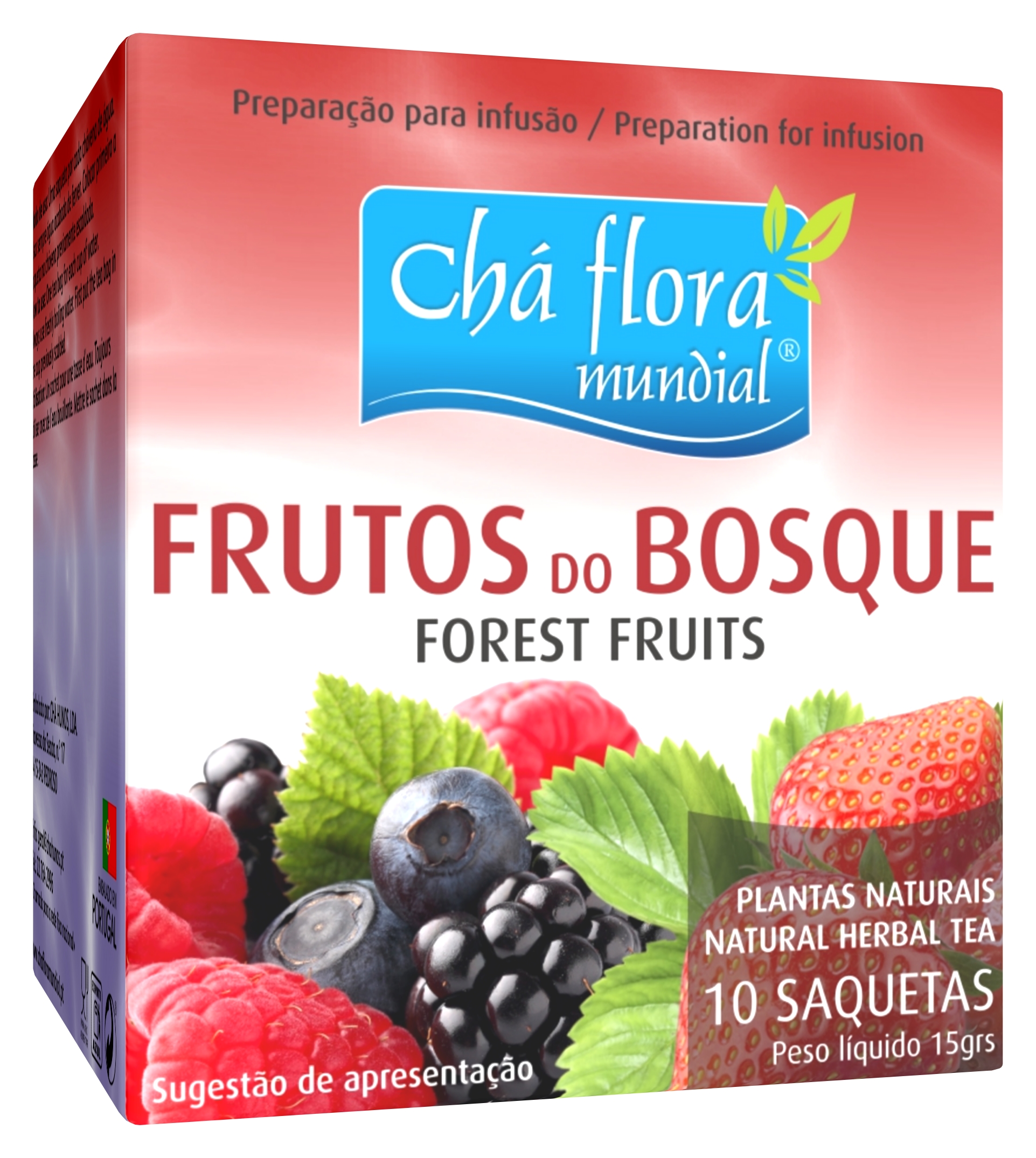 FRUTOS DO BOSQUE Infusão Frutos do Bosque Chá Flora Mundial - 10 saquetas x 1,5g - Image 1
