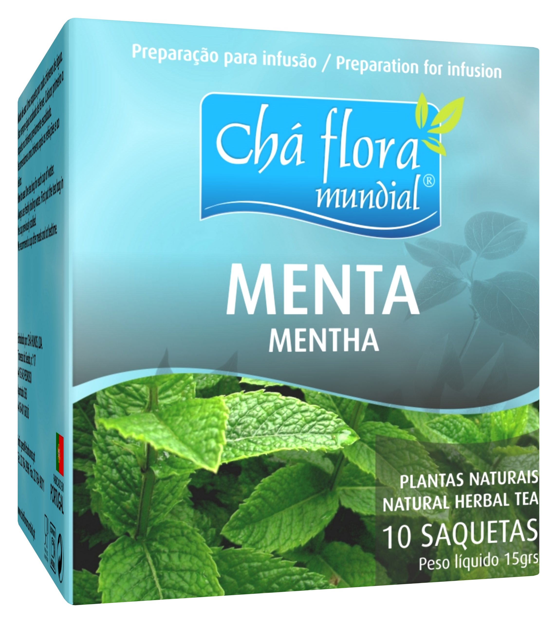 MENTA - CHÁ FLORA MUNDIAL Infusão Menta Chá Flora Mundial - 10 saquetas x 1,5g - Image 1
