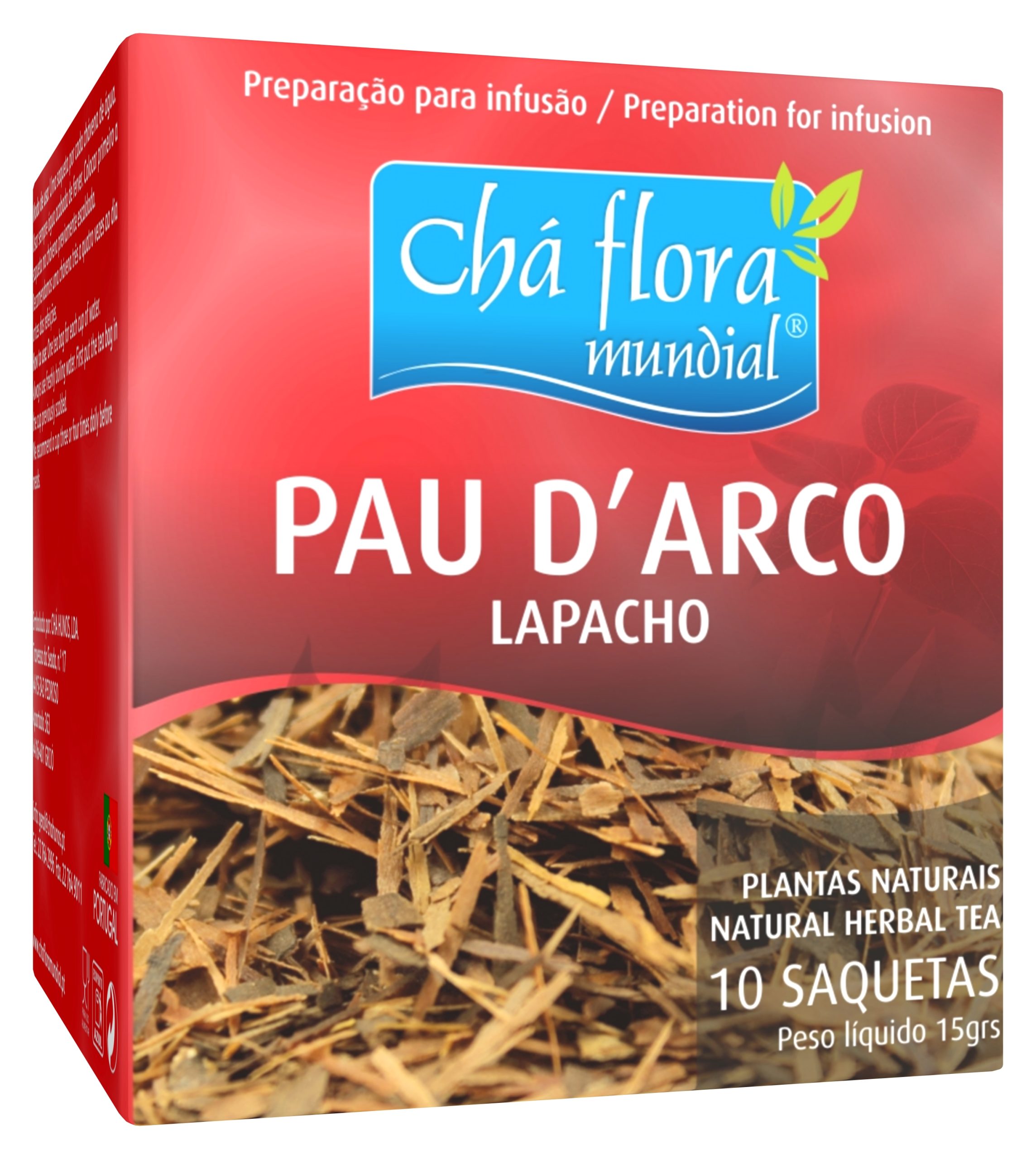 PAU D'ARCO - CHÁ FLORA MUNDIAL Infusão Pau D’Arco Chá Flora Mundial - 10 saquetas x 1,5g - Image 1