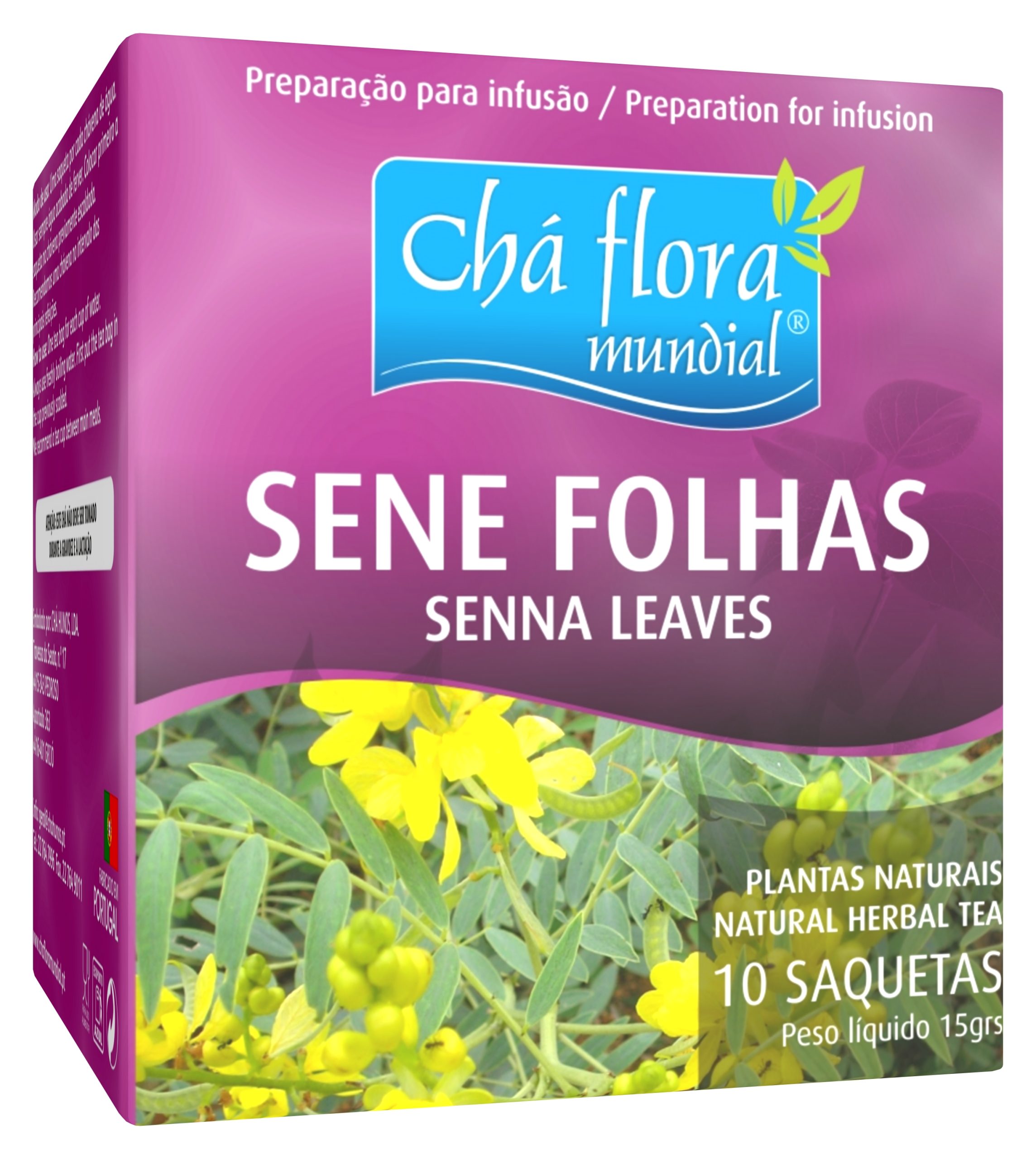 SENE FOLHAS - CHÁ FLORA MUNDIAL Infusão Sene Chá Flora Mundial - 10 saquetas x 1,5g - Image 1