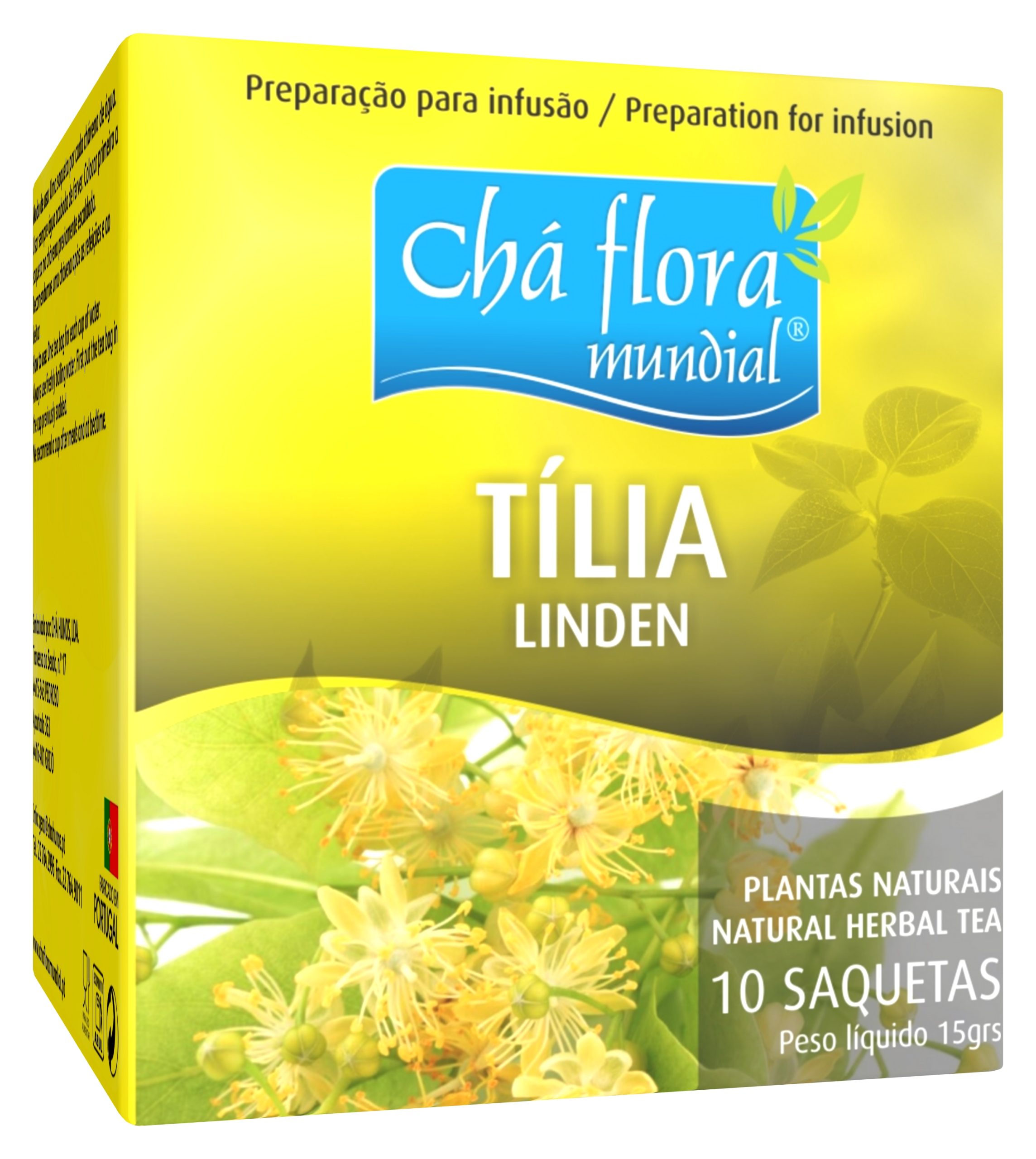 TÍLIA - CHÁ FLORA MUNDIAL Infusão Tília Chá Flora Mundial - 10 saquetas x 1,5g - Image 1